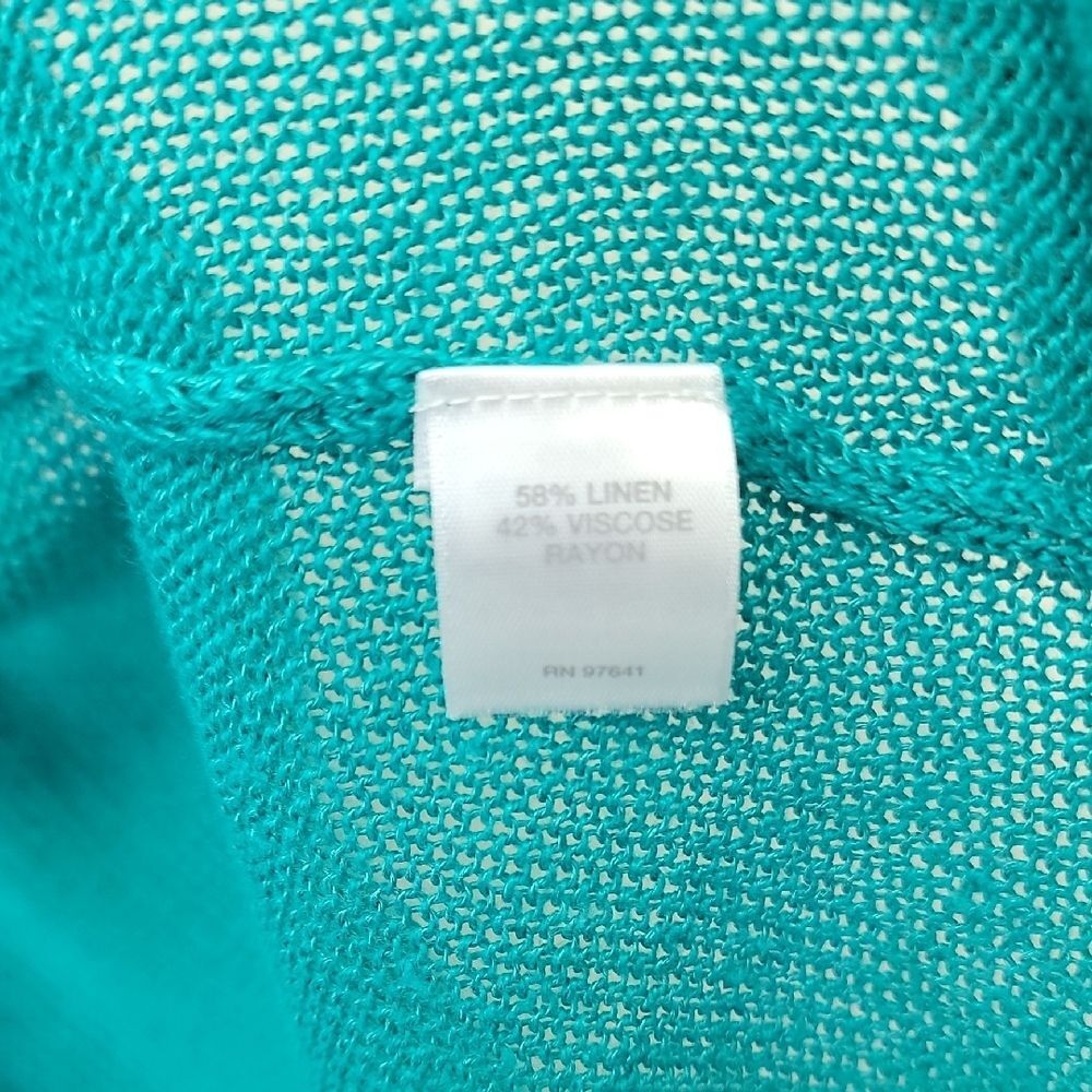 J. Jill Linen Blend Cardigan Blue Size L Laggenlook - Picture 4 of 14